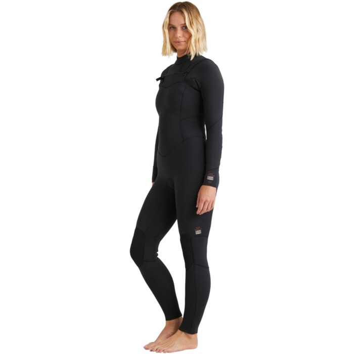 2024 Billabong Mujer Salty Dayz Natural 4/3mm Chest Zip Neopreno ABJW100196 - Black